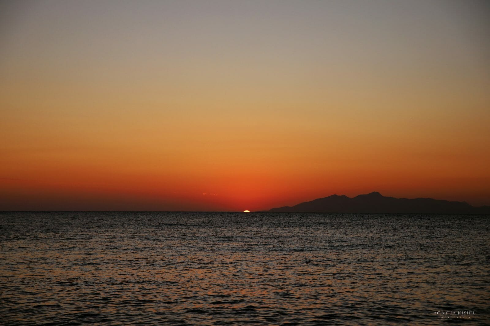 Travel Photography Santorini Greece Kamari Beach sunrise